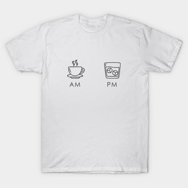 AM PM Whiskey T-Shirt by Printadorable